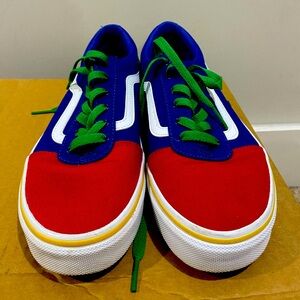 Vans multi color tennis shoes